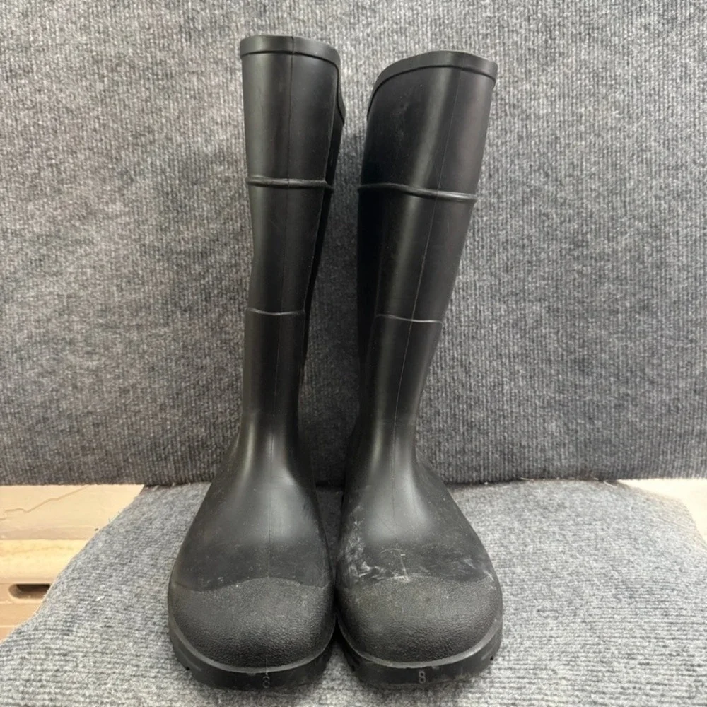 Servus Black Rubber Rain Boots Mens 8 Waterproof Knee High Work Boots USA Made
